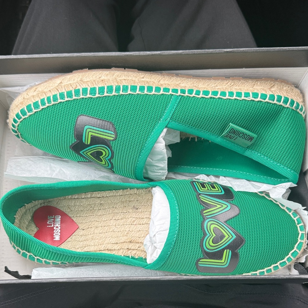 Love Green Espadrille Shoes
